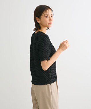 Green Parks ポコポコ５分袖プルオーバー Black