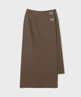 GRACE CONTINENTAL ラップタイトスカート カーキ