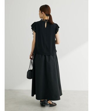 Green Parks ・ＥＬＥＮＣＡＲＥ　ＤＵＥ　タフタフレアスカート Black