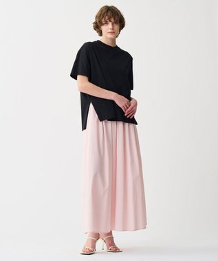 uncrave 【佐藤晴美さん着用・洗濯機洗い可】プレーンストレッチ ビッグTシャツ ブラック