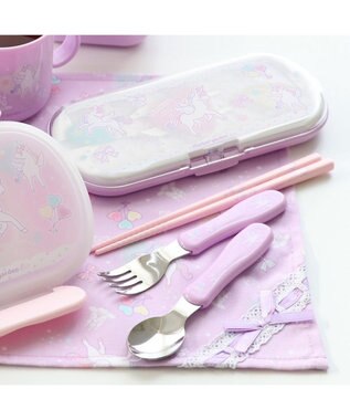 Mother garden マザーガーデン ユニコーン トリオセット お箸&スプーン&フォークセット 《ハピネス柄》 -