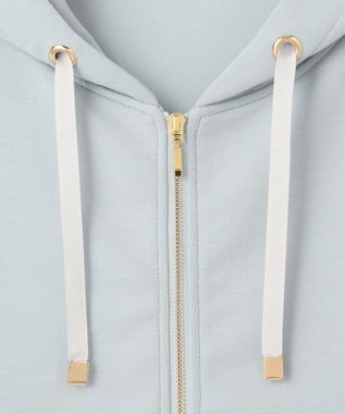 Feroux 【洗える・新色追加】バックフリル ダンボールパーカー スカイブルー系