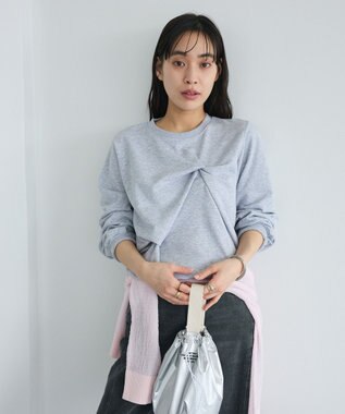 CRAFT STANDARD BOUTIQUE ミニ裏毛ツイストプルオーバー Gray Mixture