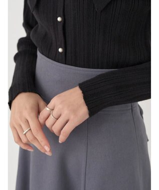 earth music&ecology ２ｗａｙビッグカラーニットプルオーバー Black