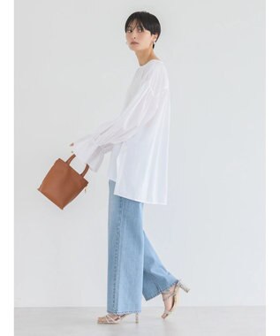 AMERICAN HOLIC 接触冷感キャンディースリーブサイドスリットブラウス Off White