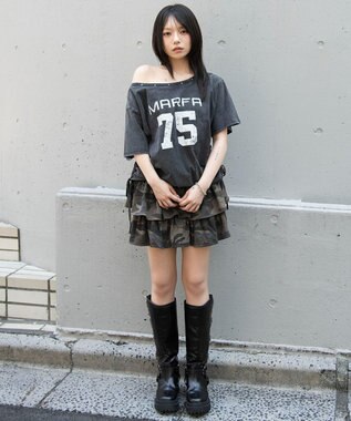 WEGO サイドドロストオフショルグラフィックT スミクロ
