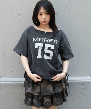 WEGO サイドドロストオフショルグラフィックT スミクロ