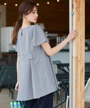 Tiaclasse 【おのののかさん着用】半袖＆七分袖選べる袖丈バックフレアチュニック