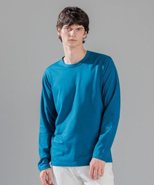 JOSEPH HOMME スビンソフトジャージー　クルーネック長袖Ｔシャツ ダルブルー系