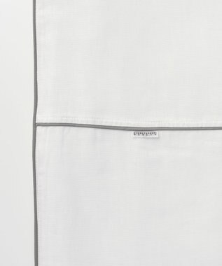 京和晒綿紗 ガーゼ掛布団カバー 白２重合わせ ダブルサイズ(190×210) グレーバイアス