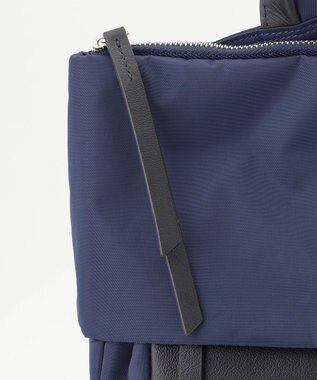 Y'SACCS ナイロン牛革リュック ネイビー