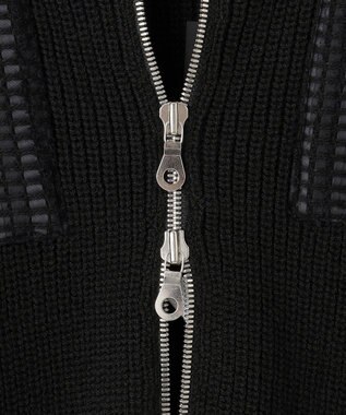 JOSEPH HOMME 【HIGH GRADE LINE】スプリットバルキーウール　ドライバーズニット ブラック系5