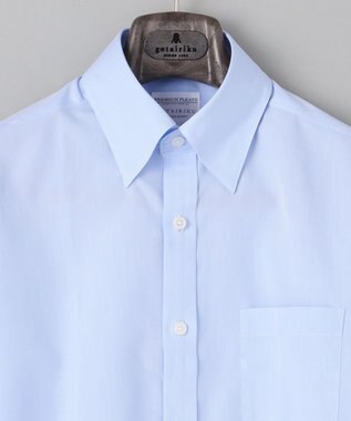 GOTAIRIKU 【形態安定】PREMIUMPLEATS_スナップダウン 通年ドレスシャツ サックスブルー系