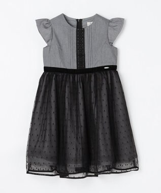 組曲 KIDS 【110-140㎝】ノワールドット ドレス グレー