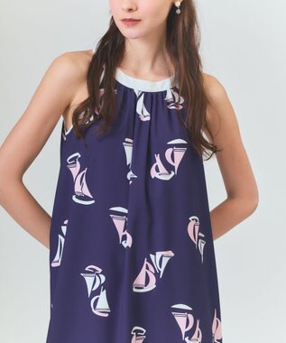 GRACE CONTINENTAL マリンホルタードレス ネイビー