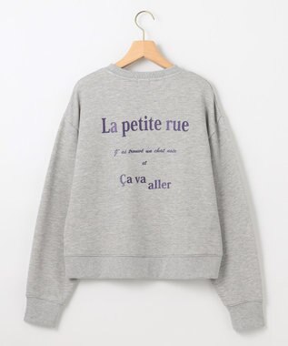 組曲 S バックプリント裏毛 プルオーバー ライトグレー系