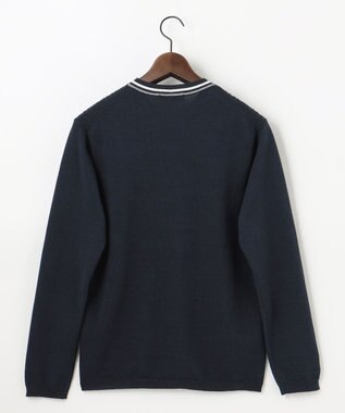 JOSEPH ABBOUD 【オーガニックコットン】JOE COTTONエアーパールリブ ニット ダルブルー系