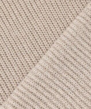 自由区 【洗える】コットンウールミドルゲージプルオーバー ニット ベージュ