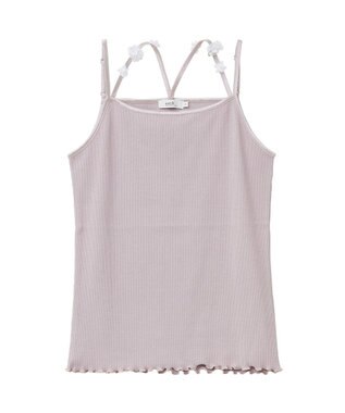earth music&ecology フラワーモチーフキャミ Pink