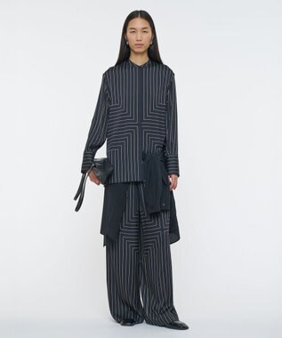 JOSEPH ジオメトリック アニメーション　ロングスリーブブラウス Black / Affogato