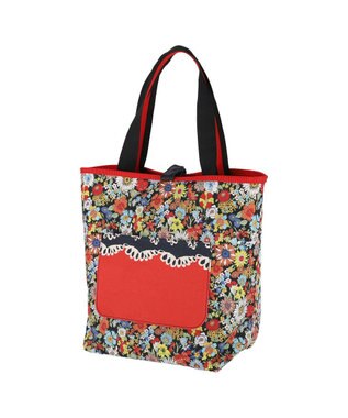tsumori chisato CARRY ダイヤモンドフラワー トートバッグ リバーシブル 花柄 ブラック