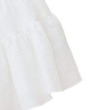 earth music&ecology シアーストライプラップスカート Off White