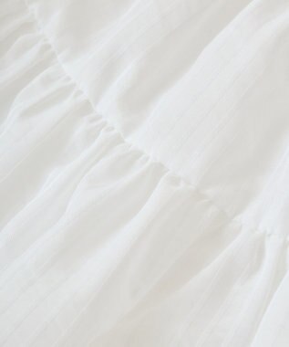 earth music&ecology シアーストライプラップスカート Off White