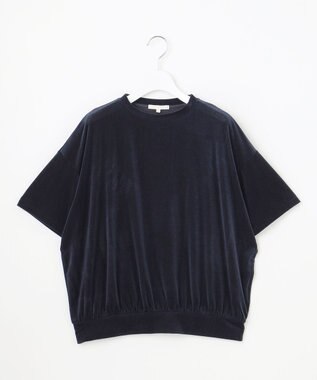 自由区 L 【SHIHOさん着用】シアーベロア カットソー ネイビー