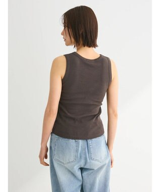 Green Parks ・ＳＵＧＡＲ　ＳＰＯＯＮリブタンクトップ（パット付） Charcoal Gray