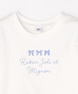 ANY KIDS 【2点セット】Tシャツ×レース キャミソールチュニック ホワイト