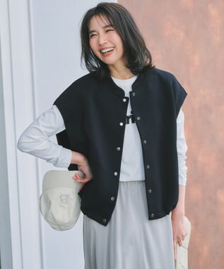 UNFILO BEAUTY FORM JERSEY スリーブレス ブルゾン