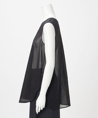 23区 【GOLD LABEL】コットンオーガンジー ジレコンビ ブラウス ブラック系