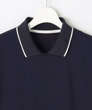 23区GOLF 【辻梨恵プロ着用】メッシュスリーブストレッチポロ ネイビー系