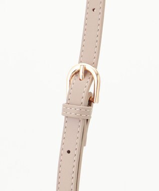 LA BAGAGERIE シープレザー　ギャザーミニバッグ グレージュ