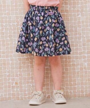 ANY KIDS 花柄 スカパン ネイビー系花柄