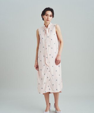 GRACE CONTINENTAL エンゼルフィッシュジャガードワンピース ピンク