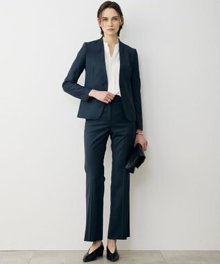 ICB L 【新色追加・セットアップ対応】Bahariye ノーカラージャケット ダークグリーン系