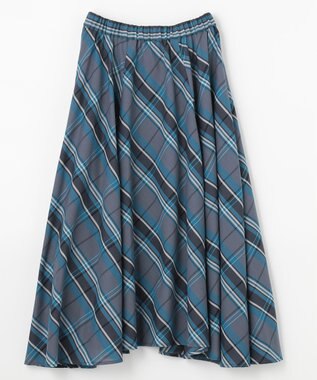 ANY 【ウエストゴム】マドラスチェック スカート ネイビー系