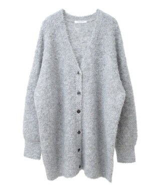 Green Parks ブークレーＶネックミディ丈カーディガン Gray