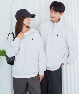 WEGO 【ユニセックス着用ITEM】別注　U.S POLO ASSN.　ハーフZIPPO グレーその他