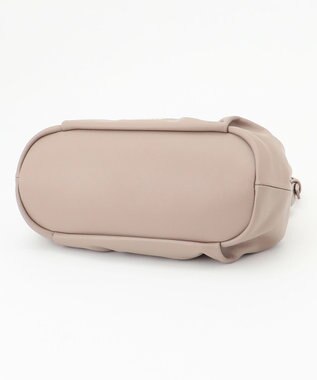 LA BAGAGERIE シープレザー　ギャザーミニバッグ グレージュ