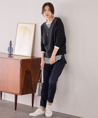 ANY 【ウエストゴム/ストレッチ】ウルトライージーデニムパンツ インディゴ