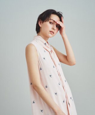 GRACE CONTINENTAL エンゼルフィッシュジャガードワンピース ピンク