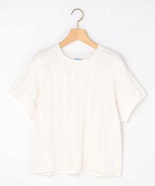 組曲 L 【先行予約・WEB限定】バックリボンケーブル ニット ホワイト系