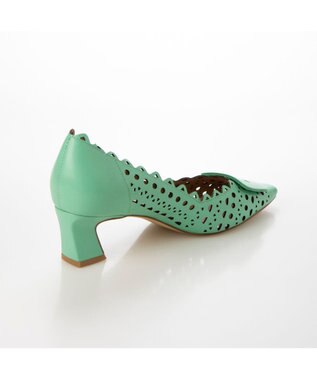 MODE ET JACOMO <MODE ET JACOMO>レーザーカットバックルモチーフパンプス グリーン
