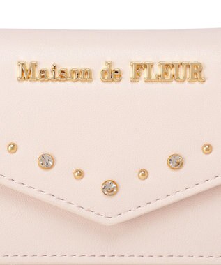 Maison de FLEUR ビジュースタッズプチウォレット Light Pink