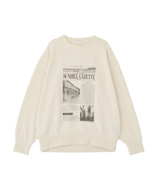 AMERICAN HOLIC News paperスウェット Ivory