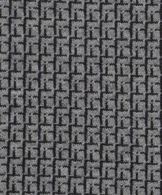 自由区 L 【洗える】リバーシブルニット セットアップ(カーディガン×タイトスカート) グレー×ブラック