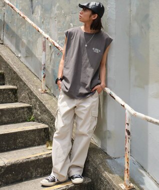 WEGO 【ユニセックス着用ITEM/MLサイズ展開】ヴィンテージライクグラフィックノースリーブ 柄16