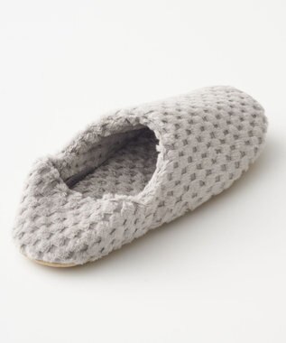 LOOM&SPOOL GRS綿毛布ルームシューズ ライトグレー